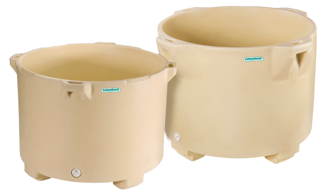 Sæplast round tubs come in two sizes